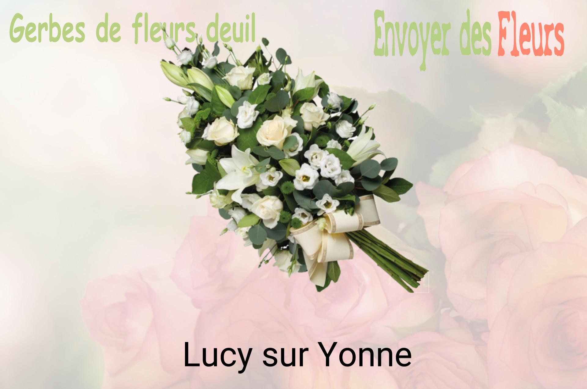 Gerbe de fleurs de deuil livrée à Lucy-sur-Yonne